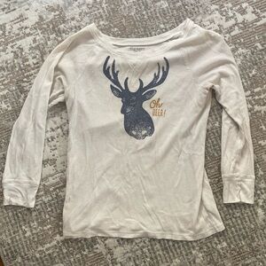 Old Navy ivory, thermal, long sleeve shirt